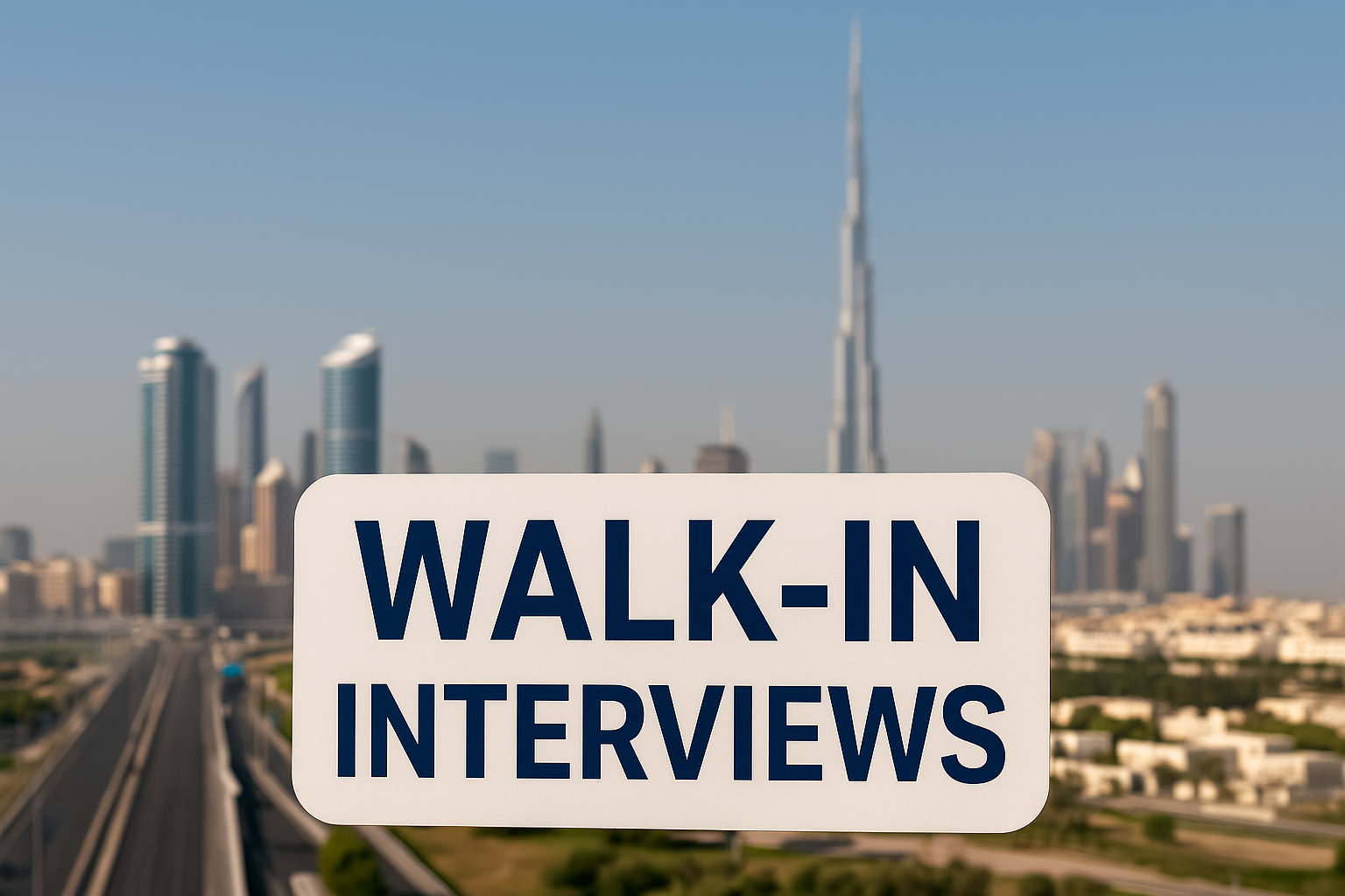 Walk-In Interviews in Dubai